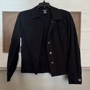 Rafaella Black Lightweight Shirt Jacket